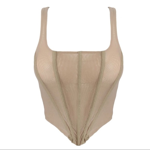 MESH BODICE CORSET TOP - Picture 1 of 8